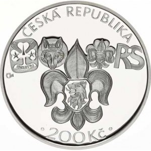 Česká republika (1993-), 200 Kč 2012 - 100. výr. založení Junáka orig. etue, kapsle