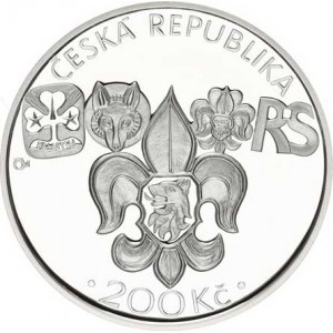 Česká republika (1993-), 200 Kč 2012 - 100. výr. založení Junáka orig. etue, kapsle
