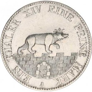 Anhalt-Bernburg, Alexander Carl (1834-1863), Tolar výtěžkový 1846 A KM 84; Dav. 504 22,198 g