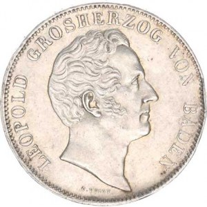 Baden, Leopold I. (1830-1852), 2 Tolar (3-1/2 gulden) 1841 KM 212; Dav. 524 R