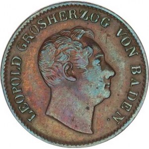 Baden, Leopold I. (1830-1852), 1 Kreuzer 1852 KM 218,2