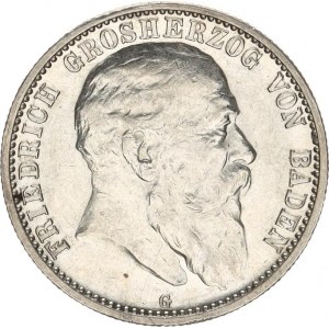 Baden, Friedrich I. (1852-56-1907), 2 Mark 1907 G KM 272