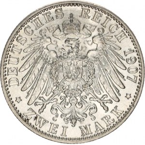 Baden, Friedrich I. (1852-56-1907), 2 Mark 1907 G KM 272