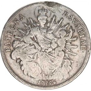 Bavorsko, Maximilian III.Joseph (1745-1777), Tolar 1755 - Madona KM 500,2, stopa po oušku