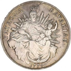 Bavorsko, Maximilian III.Joseph (1745-1777), Tolar 1774 KM 234,1 28,,008 g, dr. vada stř.