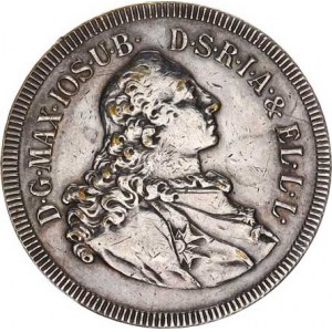 Bavorsko, Maximilian III.Joseph (1745-1777), 1/2 Tolar 1760 - Madona, KOPIE Ag ? 9,248 g jako KM 49