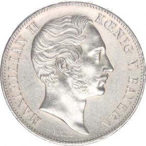 Bavorsko, Maximilian II. (1848-1864), 2 Tolar (3-1/2 gulden) 1856 - dva gryfové nesoucí erb KM 837