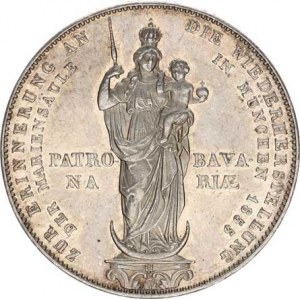 Bavorsko, Maximilian II. (1848-1864), 2 Gulden 1855 - Obnovení Mariánského sloupu v Mnichově R