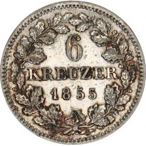 Bavorsko, Maximilian II. (1848-1864), 6 Kreuzer 1855 KM 424