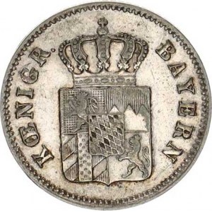 Bavorsko, Maximilian II. (1848-1864), 6 Kreuzer 1855 KM 424