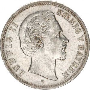 Bavorsko, Ludwig II. (1864-1886), 5 Mark 1874 D KM 502