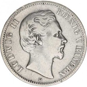 Bavorsko, Ludwig II. (1864-1886), 2 Mark 1876 D KM 505