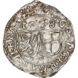 Brandenburg - Ansbach, Georg Fridrich (1543-1603), 1/2 Batzen 1568 - s tit. Maximilana I. Sa -, obr