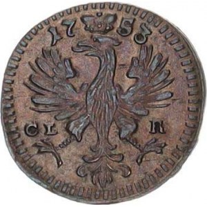 Brandenburg - Bayreuth, Friedrich (1735-1763), 1 Pfennig 1753 CLR KM 206; Slg. Wilm. 781 krásný