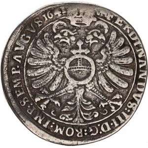 Frankfurt, Tolar 1641 AM - s tit. Ferdinanda III. Dav. 5294; KM 88,3