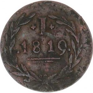 Frankfurt, 1 Pfennig Judenpfennig 1819 Cu token 18 mm KM Tn5; JuF