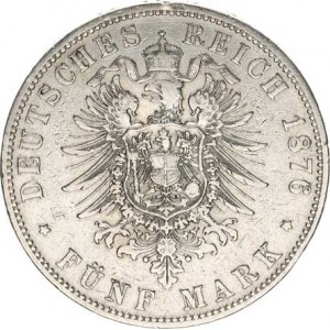 Hamburg, 5 Mark 1876 J KM 287