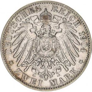 Hamburg, 2 Mark 1904 J KM 294, tém.