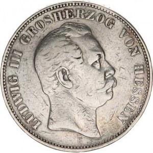 Hesse-Darmstadt, Ludwig III. (1848-1877), 5 Mark 1876 H KM 353 R, rysky