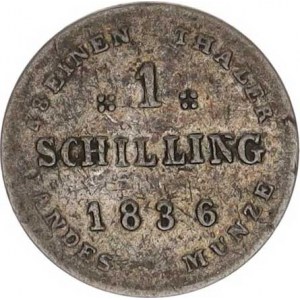 Mecklenburg-Schwerin, Friedrich Franz I. (1785-1837), 1 Schilling 1836 KM 273