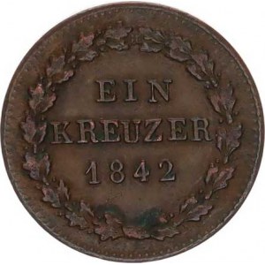 Nassau, Adolph (1839-1866), 1 Kreuzer 1842 KM 67