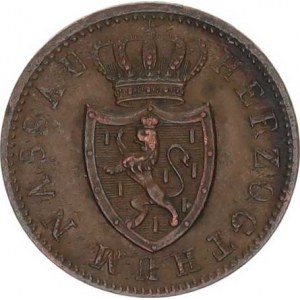 Nassau, Adolph (1839-1866), 1 Kreuzer 1842 KM 67