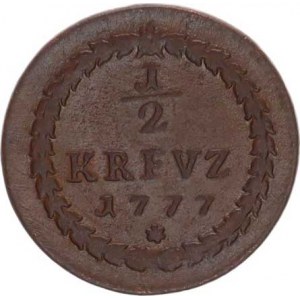 Pfalz - Mannheim, Karl Theodor (1743-1799), 1/2 Kreuzer 1777 KM 438