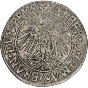 Prusko, Albrecht v.Brandenburg (1525-1569), Groschen 1542 S SA 5076/2678, mělká ražba