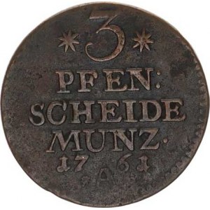 Prusko, Friedrich II.(1740-1786), 3 Pfennige 1761 A KM 267