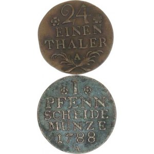 Prusko, Friedrich Wilhelm II.(1786-1797), 1 Pfennig 1788 A KM 353