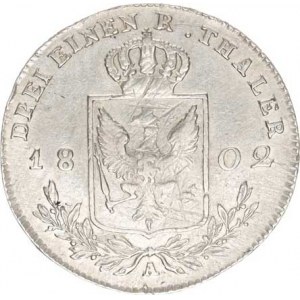Prusko, Friedrich Wilhelm III.(1797-1840), 1/3 tolaru 1802 A KM 380 R, nep. just.