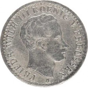 Prusko, Friedrich Wilhelm III.(1797-1840), 1/6 tolaru 1823 A Cr.129; KM 411, skvr.