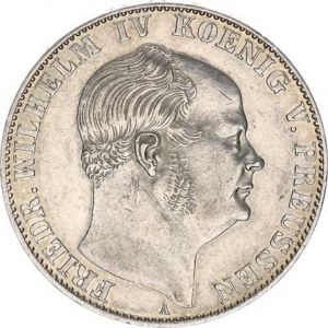 Prusko, Friedrich Wilhelm IV.(1840-1861), Tolar výtěžkový 1858 A KM 472, v rv. opraven po sponě