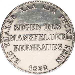 Prusko, Wilhelm I. (1861-1888), Tolar výtěžkový 1862 A KM 490 18,267 g