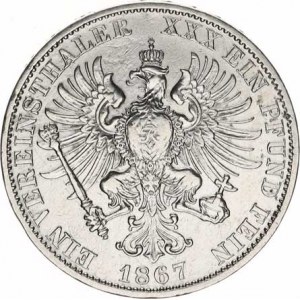 Prusko, Wilhelm I. (1861-1888), Tolar spolkový 1867 A Cr.170a 18,464 g