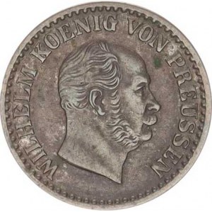 Prusko, Wilhelm I. (1861-1888), 1 Silber groschen 1863 A KM 485,1, tém.