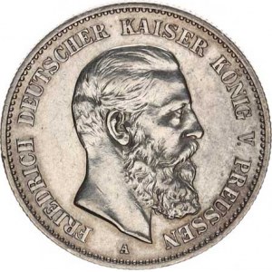 Prusko, Friedrich III.(1888), 2 Mark 1888 A Y. 116; KM 510