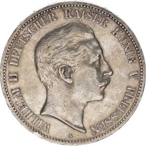 Prusko, Wilhelm II. (1888-1918), 5 Mark 1900 A KM 523, hr., dr. rys.