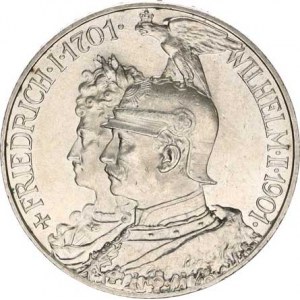 Prusko, Wilhelm II. (1888-1918), 5 Mark 1901 A - 200 let království KM 526