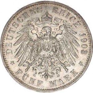 Prusko, Wilhelm II. (1888-1918), 5 Mark 1903 A KM 523