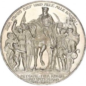 Prusko, Wilhelm II. (1888-1918), 3 Mark 1913 A - Král volá KM 534