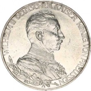 Prusko, Wilhelm II. (1888-1918), 3 Mark 1913 A - 25. výročí vlády Y. 535, dr. rys.