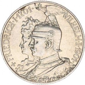 Prusko, Wilhelm II. (1888-1918), 2 Mark 1901 A - 200 let království Y. 128; KM 525, dr. flíček