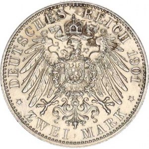 Prusko, Wilhelm II. (1888-1918), 2 Mark 1901 A - 200 let království Y. 128; KM 525, dr. flíček