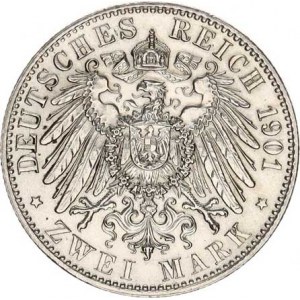 Prusko, Wilhelm II. (1888-1918), 2 Mark 1901 A - 200 let království Y. 128; KM 525