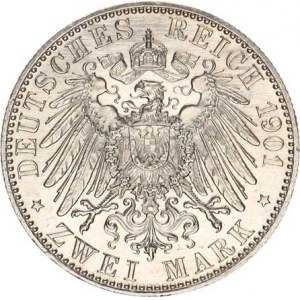 Prusko, Wilhelm II. (1888-1918), 2 Mark 1901 A - 200 let království Y. 128; KM 525