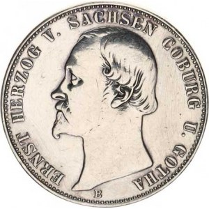Sasko-Coburg-Gotha, Ernst II.(1844-1893), Tolar 1864 B Cr. 121 R 18,253 g