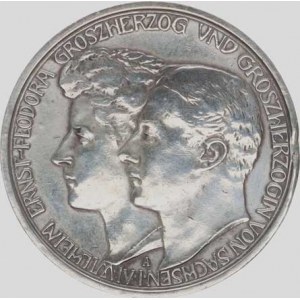 Sasko-Weimar-Eisenach, Wilhelm Ernst (1901-1918), 3 Mark 1910 A - Druhá svatba Y. 176; KM 221 R