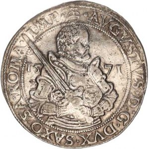 Sasko, Augustus (1553-1586), Tolar 1571 HB, Drážďany Dav. 9798; Keilitz/Kahnt.68 28,951