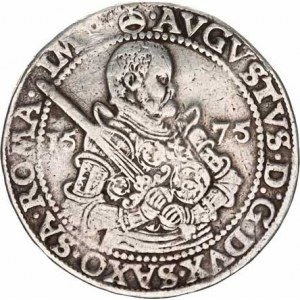 Sasko, Augustus (1553-1586), Tolar 1575 HB, Drážďany Dav.9798, Keilitz/Kahnt.68 28,804 g